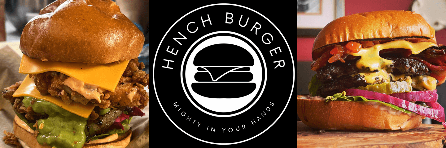 Hench Burger - Double smash burger and buttermilk soaked chicken breast burgers